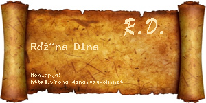 Róna Dina névjegykártya